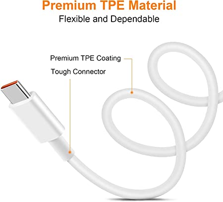 MI 120W HyperCharge Adapter and Cable For Redmi Devices