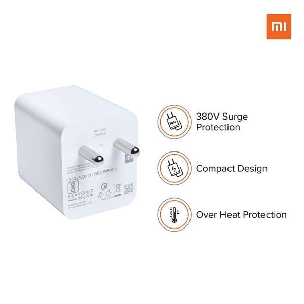 MI 27W Sonic Charge Adapter (Superfast Charger) For Redmi Devices
