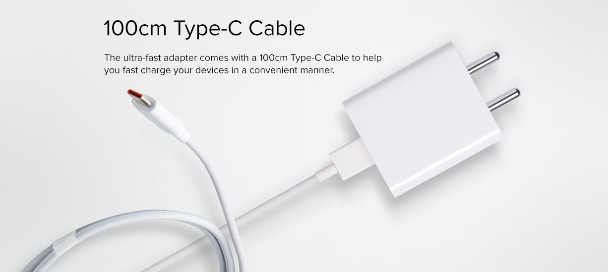MI 33W Sonic Charge 2.0 Super Fast Type C Charger For Redmi Devices
