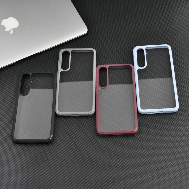 VIBSSY™ 2-in-1 TPU PC Phone Case for All Latest Models Transparent Magnetic Shockproof Cover Anti Yellow [Military Grade]