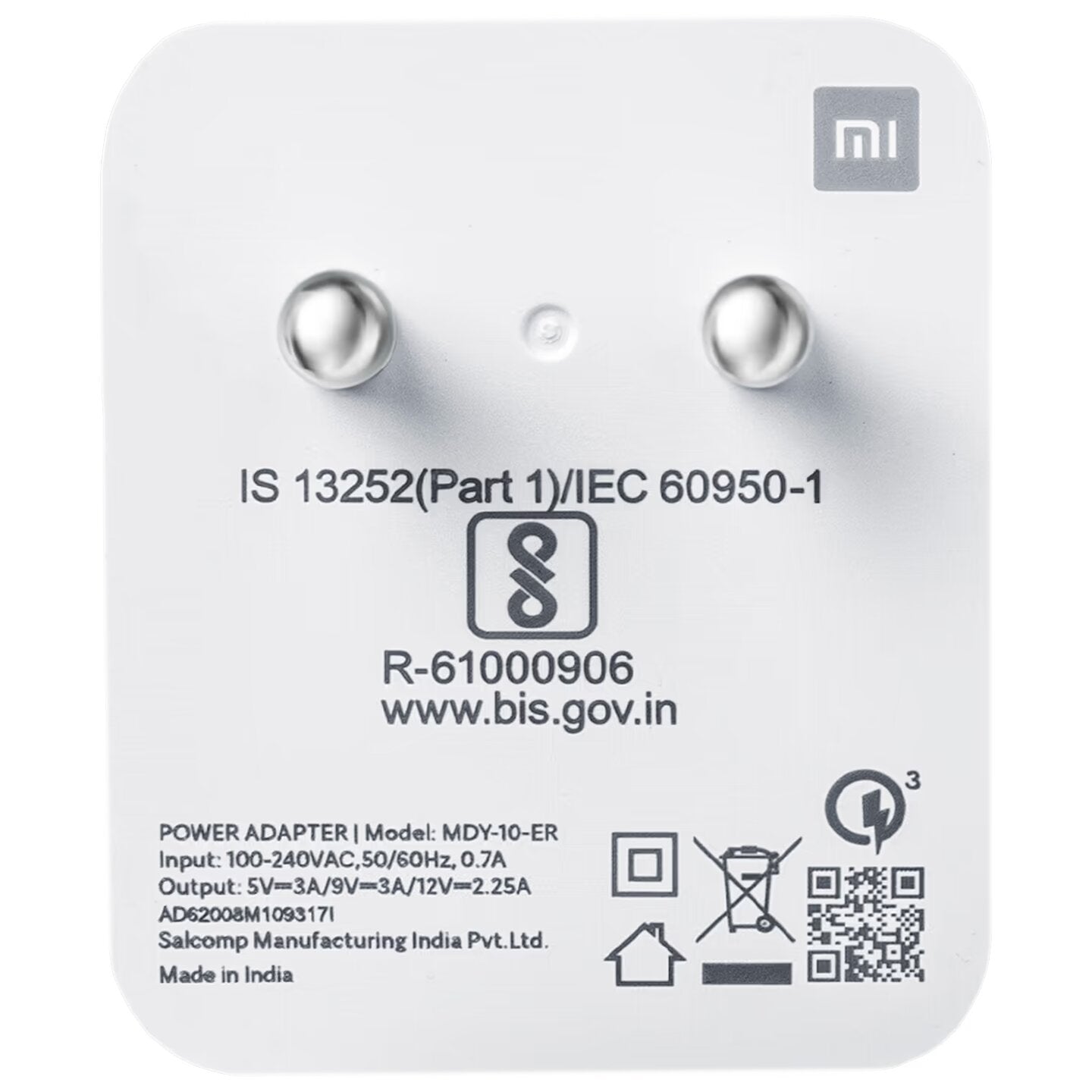 MI 27W Sonic Charge Adapter (Superfast Charger) For Redmi Devices