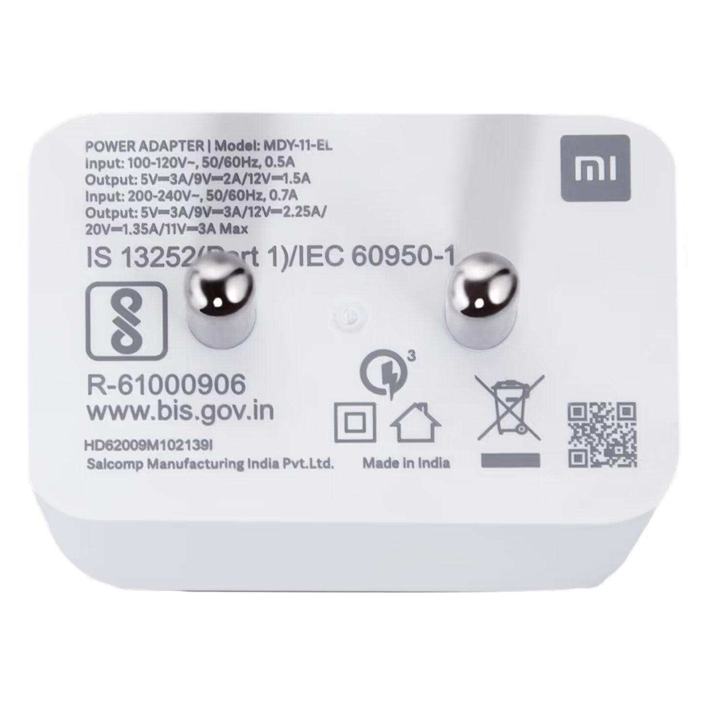 MI 33W Sonic Charge 2.0 Power Adapter For Redmi Devices