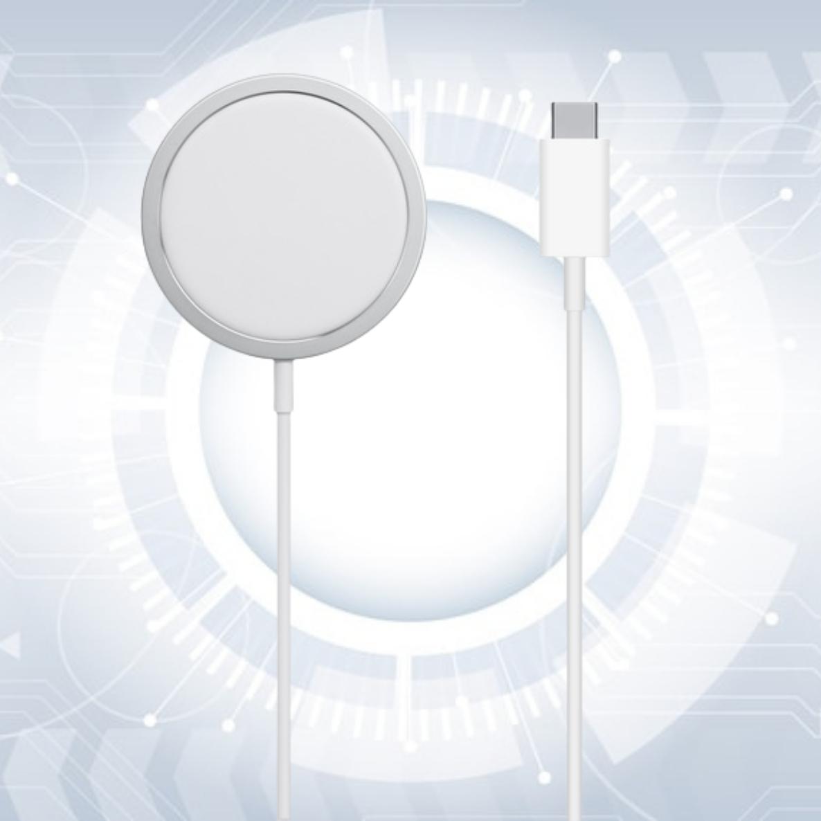 3 in 1 Combo - Apple iPhone 2OW Power Adapter + iPhone USB-C to Lightning Data Sync Cable + iPhone MagSafe 20W Wireless Charger