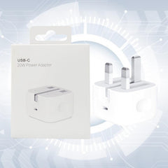 3 in 1 Combo - Apple iPhone 2OW Power Adapter + iPhone USB-C to Lightning Data Sync Cable + iPhone MagSafe 20W Wireless Charger