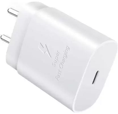 25W Super Fast Charging Mobile Charger with C to C Cable For Samsung Phone
