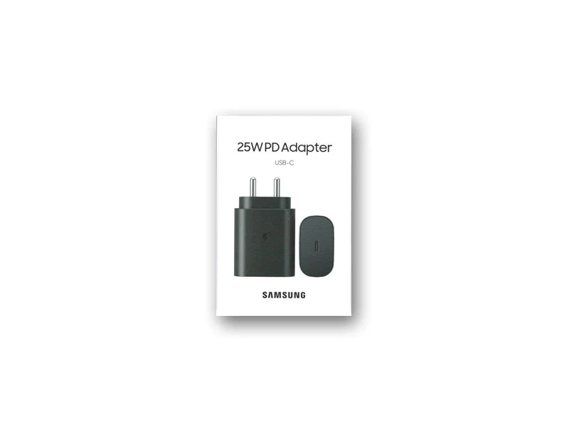25W Super Fast Charging Mobile Charger with C to C Cable For Samsung Phone Black